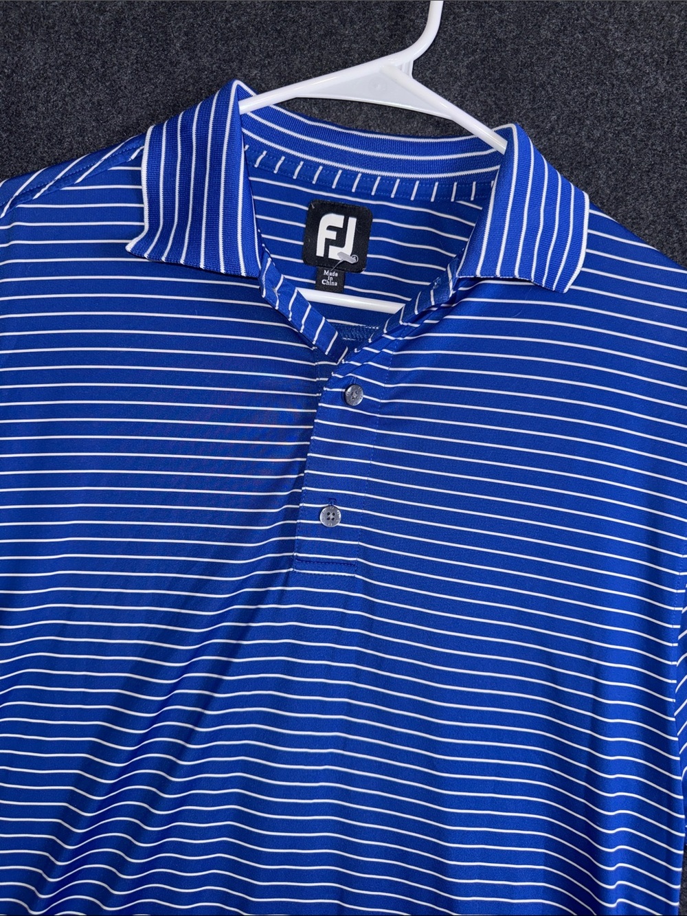 FootJoy Royal Blue Polo with White Stripes